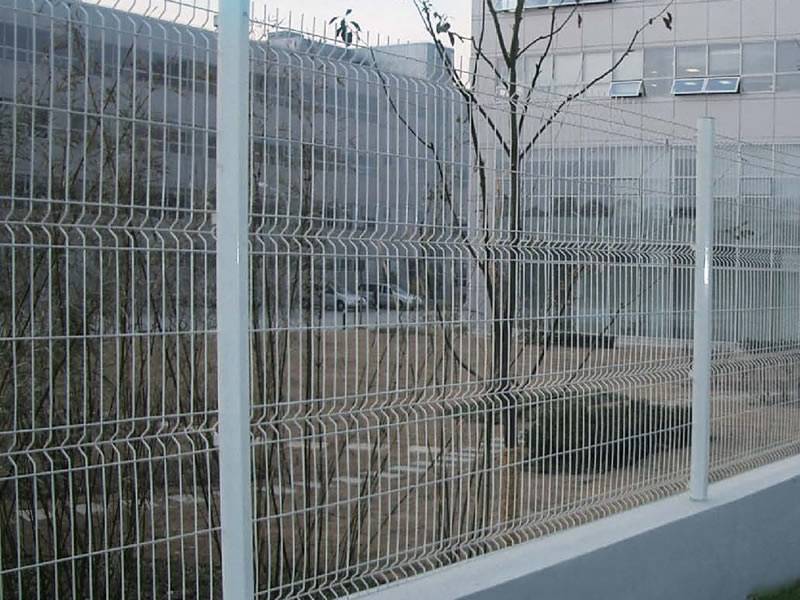 Several 3D security fences with four curves.