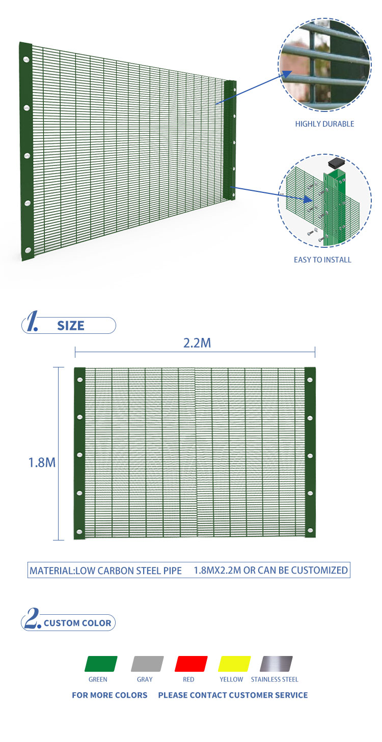 Anti Resistant Clear Vu Fence Panels / Clearvu Fencing Highly Attractive 1