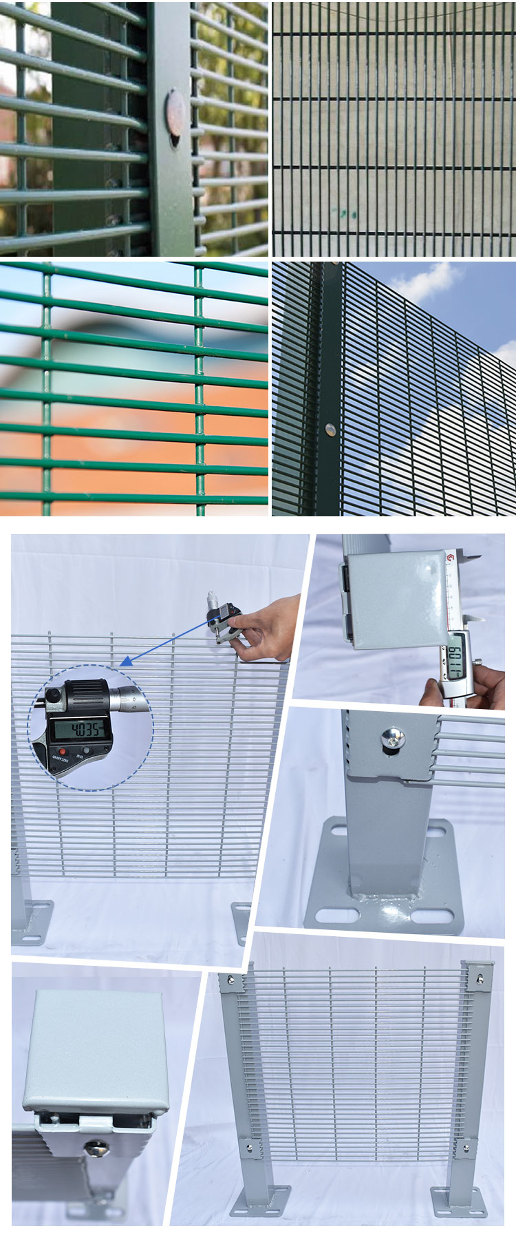 Anti Resistant Clear Vu Fence Panels / Clearvu Fencing Highly Attractive 3