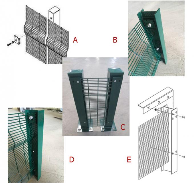 Anti Resistant Clear Vu Fence Panels / Clearvu Fencing Highly Attractive 12
