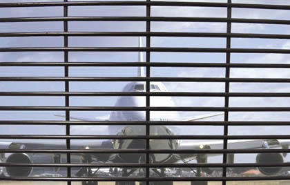 3510 high security welded fence as safety fencing for airport