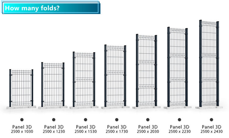 RAL6005  3d fence green 3D triangle bending curved welded wire mesh fence panel