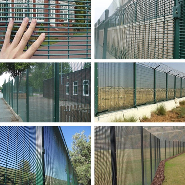 Clearvu 358 Anti Climb Small Hole Security Steel Welded Wire Mesh Fence with Spikes