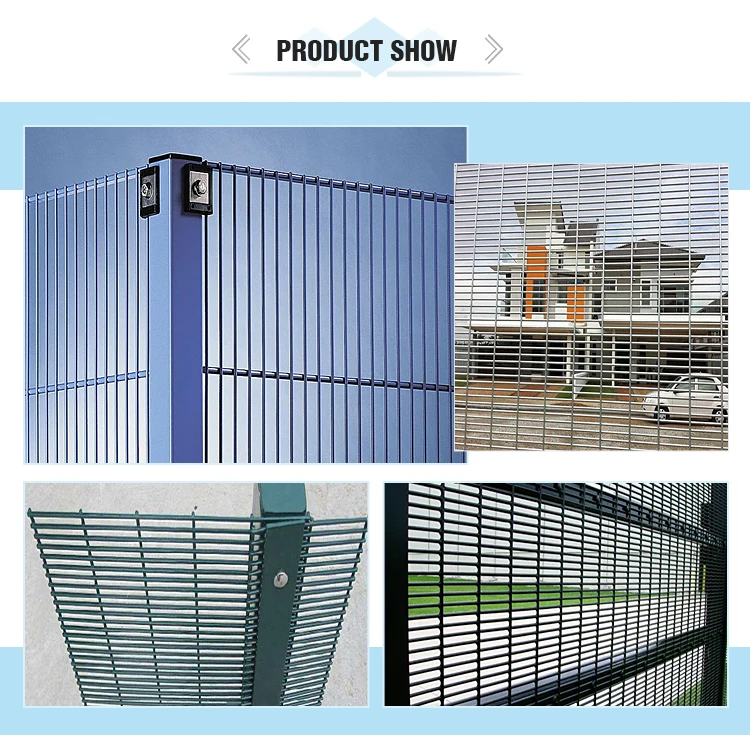 High security pvc coated 358 anti-climb wire mesh fence