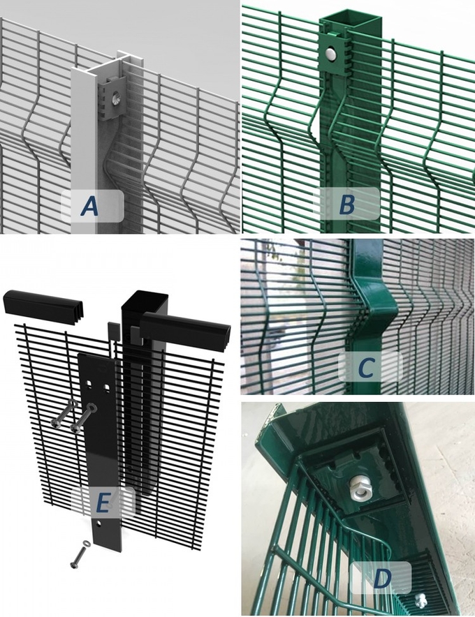 Anti Climb Security Fence / ClearVu Security Fence For House Garden Prison Airport 6