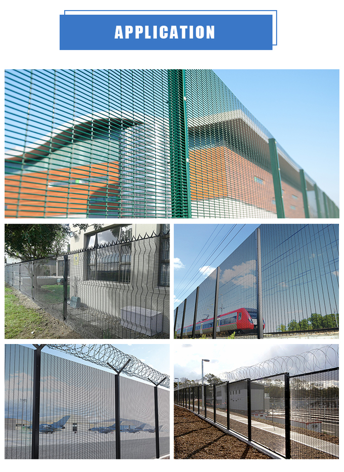 Small mesh aperture clearvu 358 mesh fence